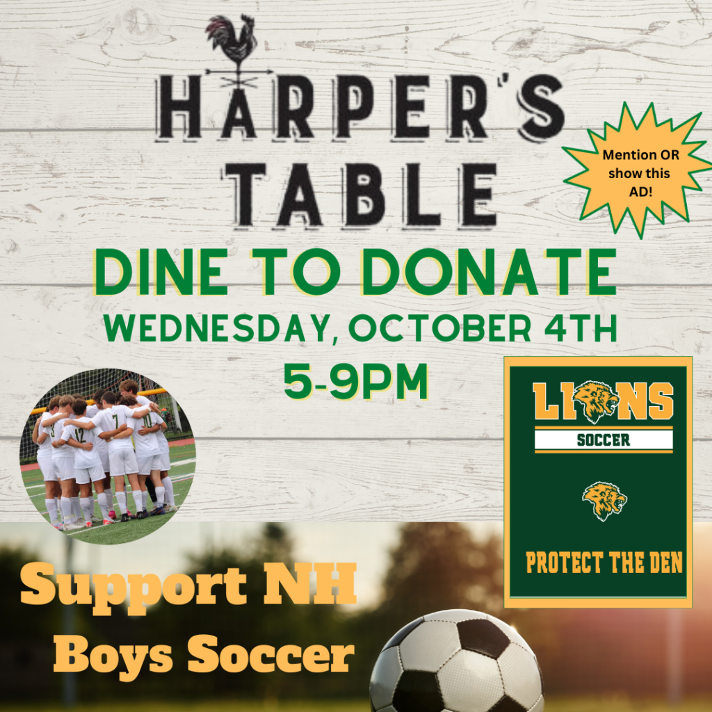 flyer for dine to donate