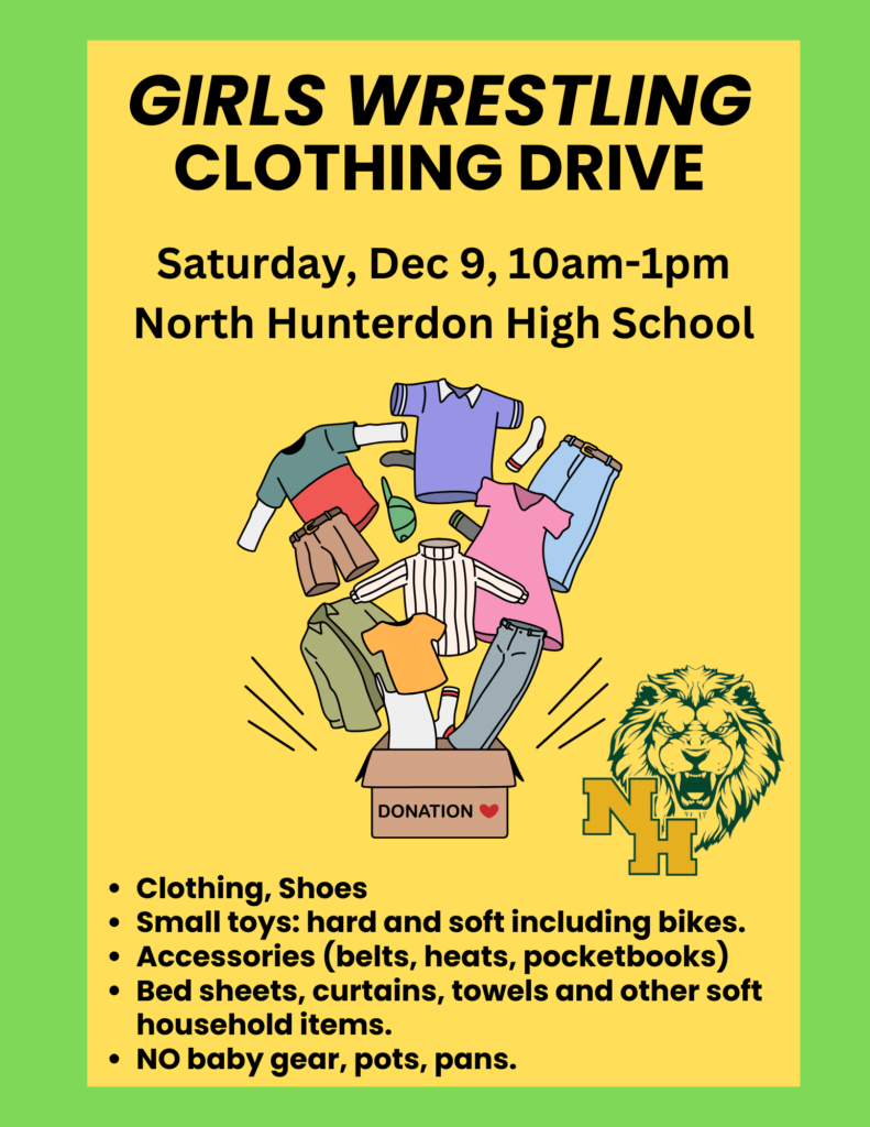 photo of clothing drive flyer