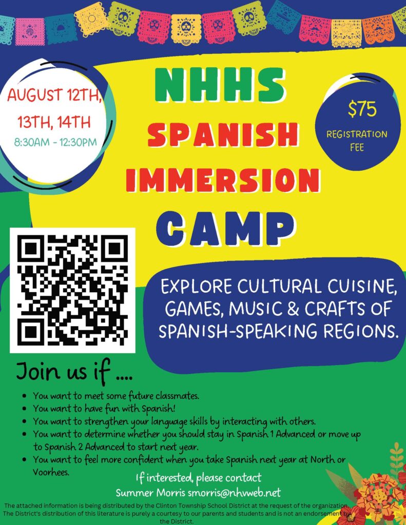 flyer for spanish immersion camp